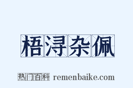 梧浔杂佩是什么意思的图片